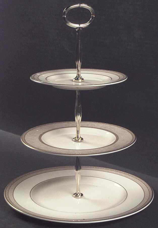 Toulouse 13 7/8"-14 1/4" 3-Tiered Serving Tray(DP,SP,BB) HC by Royal Doulton-1