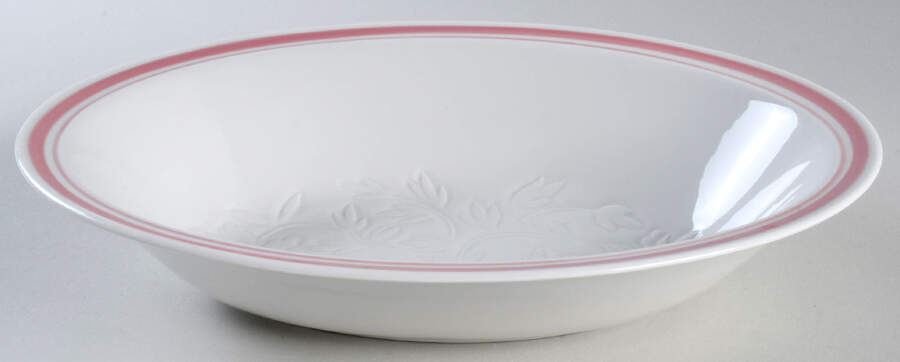 Tracery Coral 10" Oval Vegetable Bowl by Royal Doulton-1