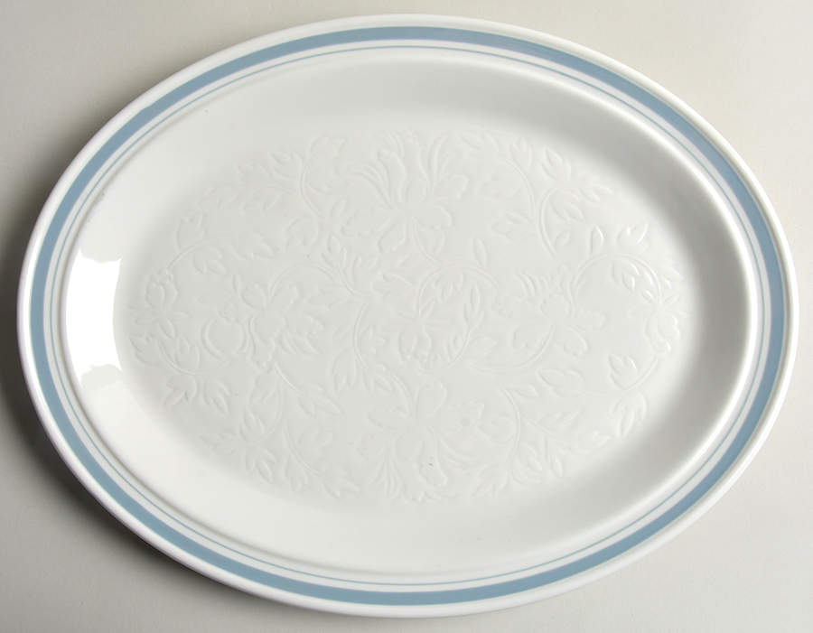 Tracery Mist 13" Oval Serving Platter by Royal Doulton-1