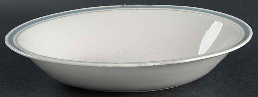 Tracery Mist 10" Oval Vegetable Bowl by Royal Doulton-1