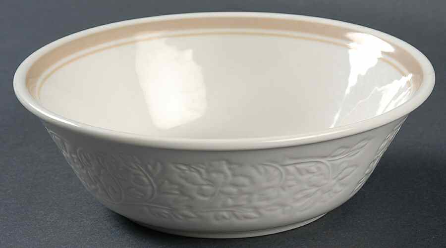 Tracery Mocha Coupe Cereal Bowl by Royal Doulton-1