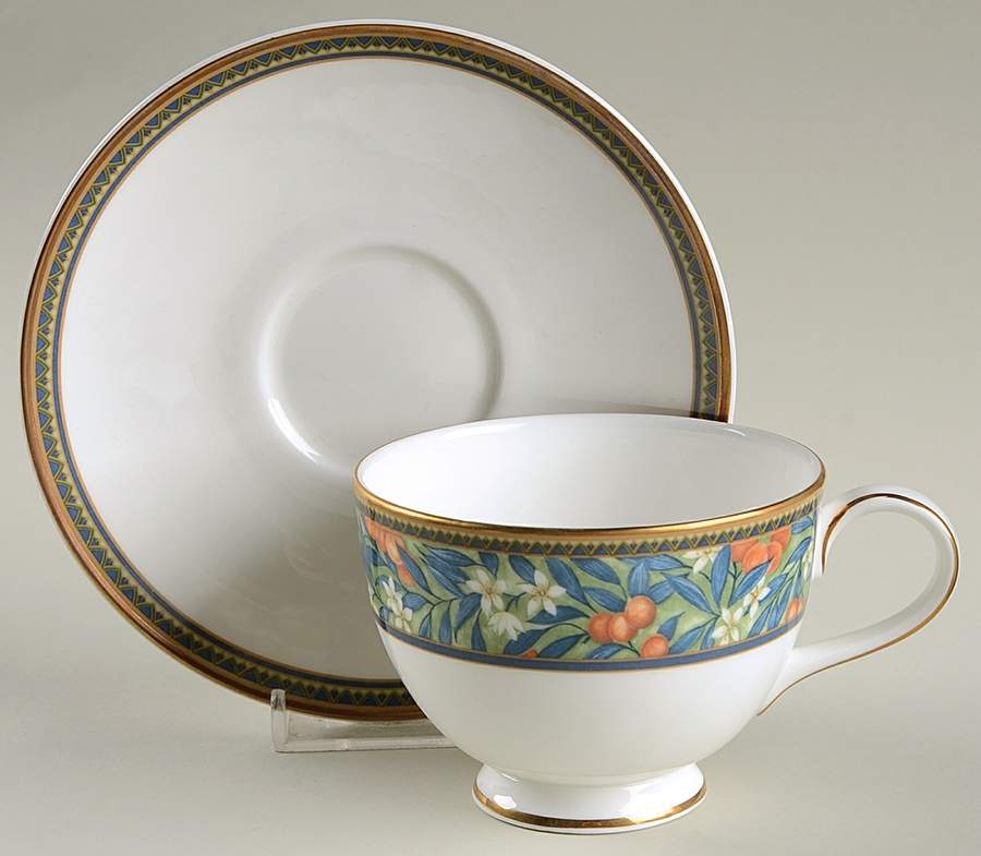 Tudor Grove Footed Cup & Saucer Set by Royal Doulton-1