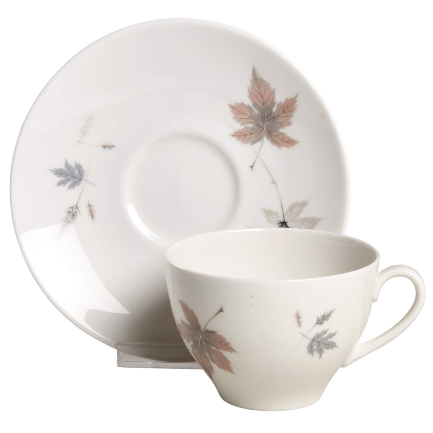 Tumbling Leaves Flat Cup & Saucer Set by Royal Doulton-1