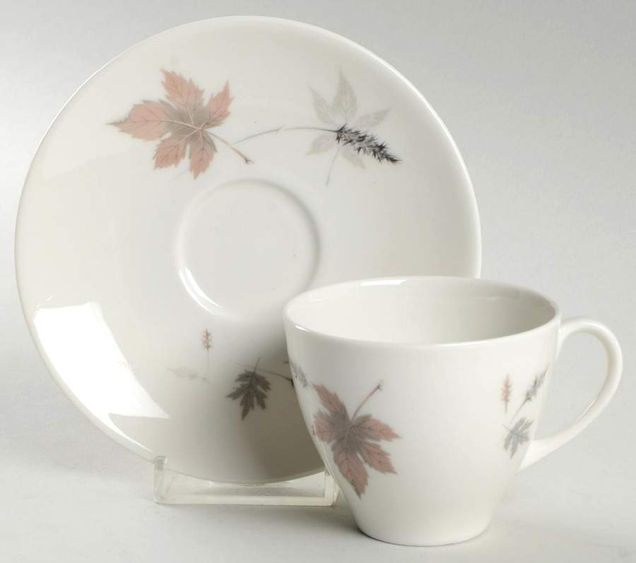 Tumbling Leaves Flat Demitasse Cup & Saucer Set by Royal Doulton-1