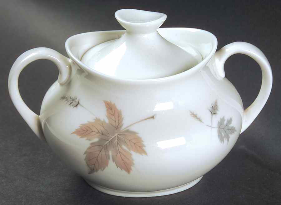 Tumbling Leaves Sugar Bowl & Lid by Royal Doulton-1