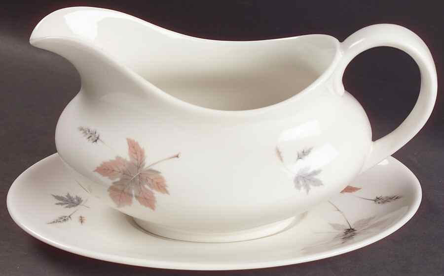 Tumbling Leaves Gravy Boat & Underplate by Royal Doulton-1