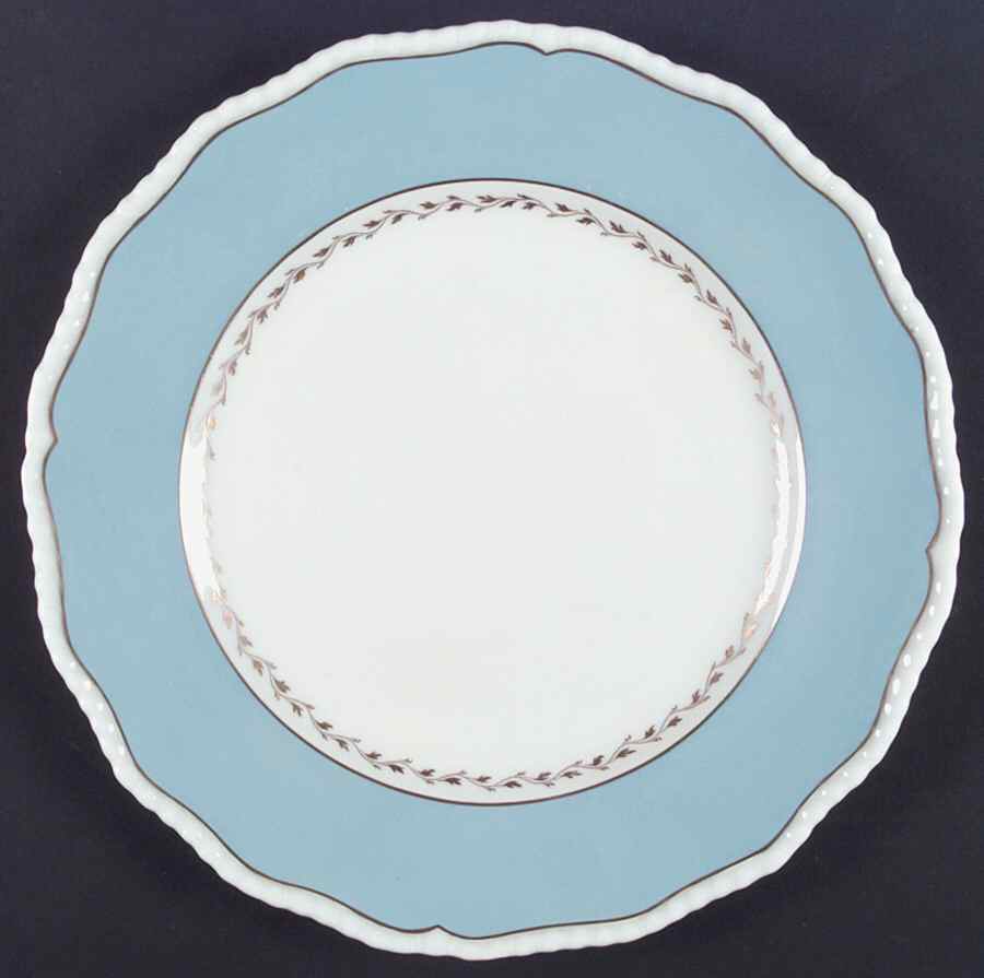 Turquoise Rim (No Center, V2005) Dinner Plate by Royal Doulton-1