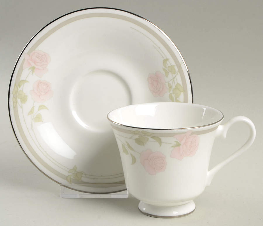 Twilight Rose Footed Cup & Saucer Set by Royal Doulton-1