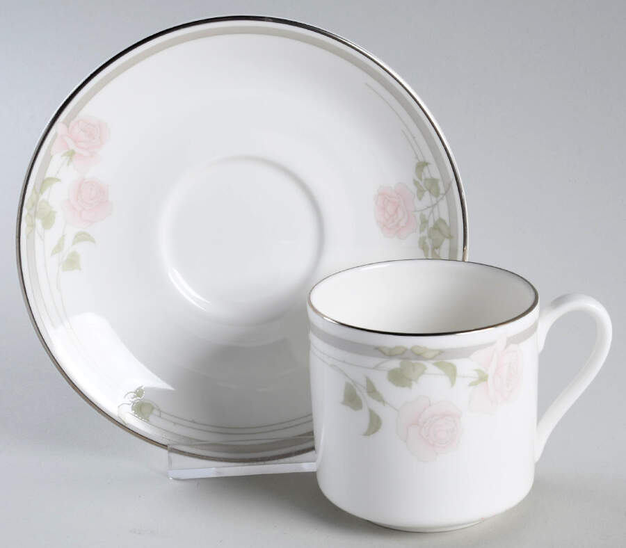 Twilight Rose Flat Demitasse Cup & Saucer Set by Royal Doulton-1