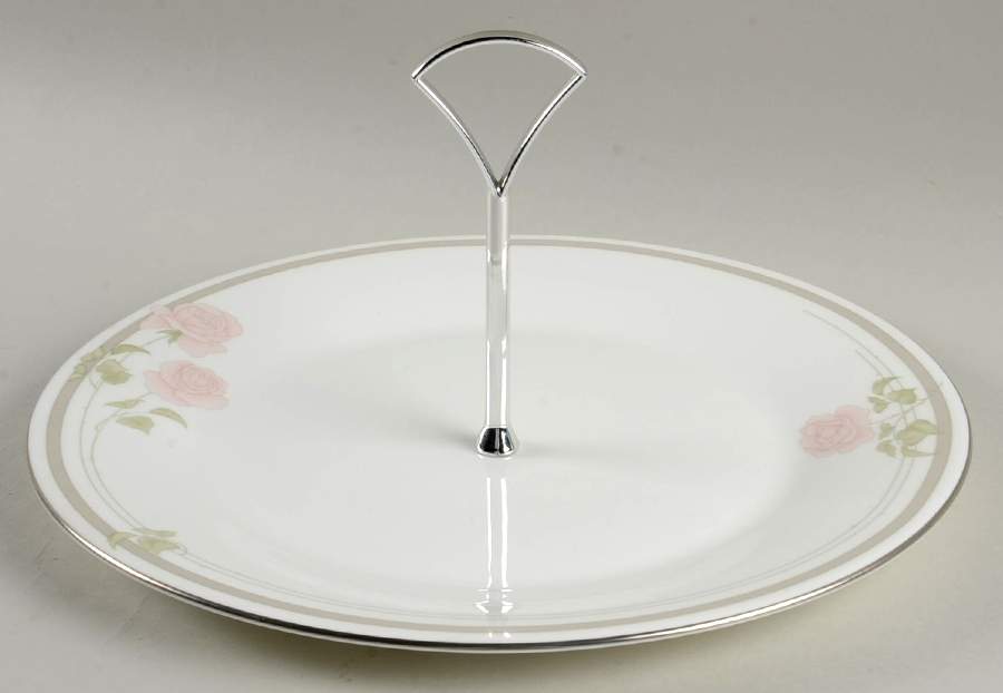Twilight Rose Round Serving Plate with Handle (DP) by Royal Doulton-1