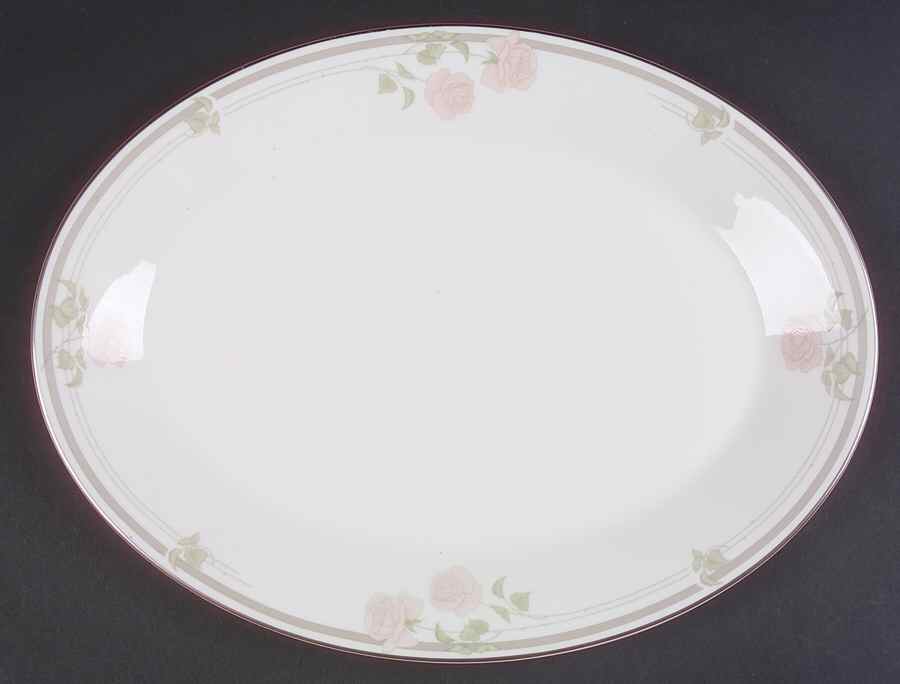 Twilight Rose 13" Oval Serving Platter by Royal Doulton-1