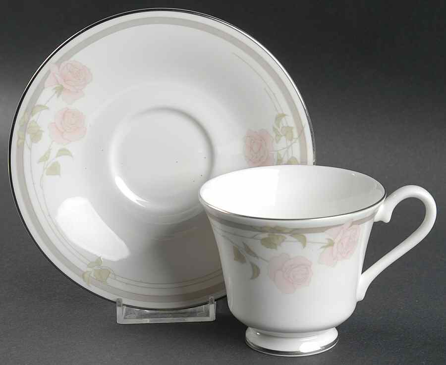 Twilight Rose Footed Cup & Saucer Set by Royal Doulton-1