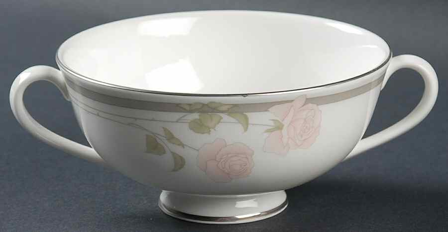 Twilight Rose Footed Cream Soup Bowl by Royal Doulton-1
