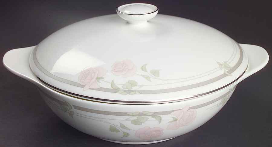 Twilight Rose Round Covered Vegetable by Royal Doulton-1