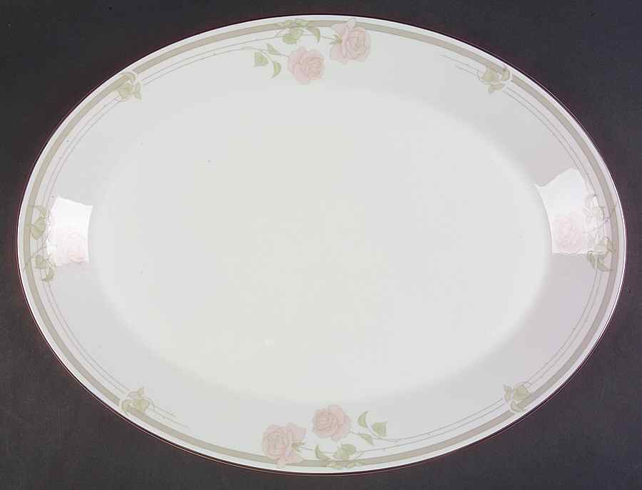 Twilight Rose 16" Oval Serving Platter by Royal Doulton-1