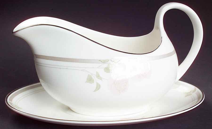 Twilight Rose Gravy Boat & Underplate by Royal Doulton-1