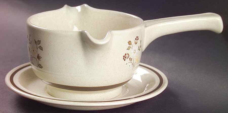 Uplands Stick Handle Gravy Boat & Saucer by Royal Doulton-1