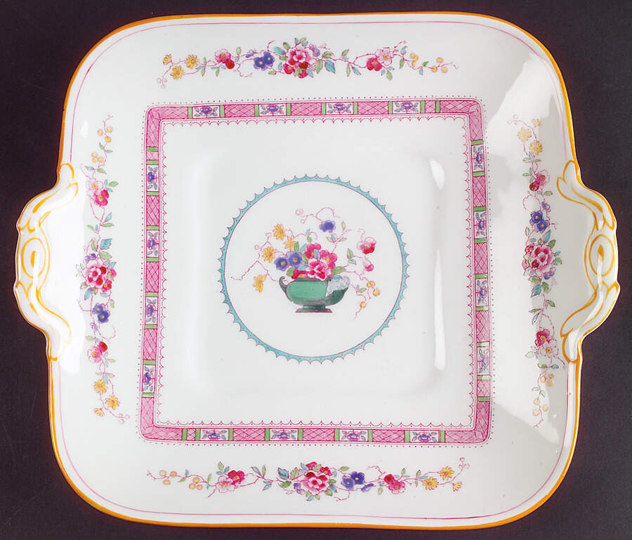 Urn Square Handled Cake Plate by Royal Doulton-1