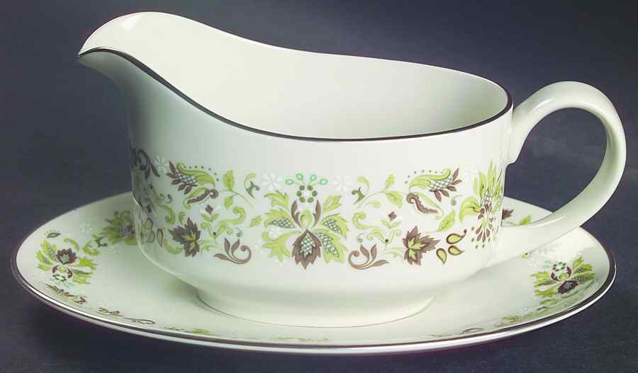 Vanity Fair Gravy Boat & Underplate by Royal Doulton-1