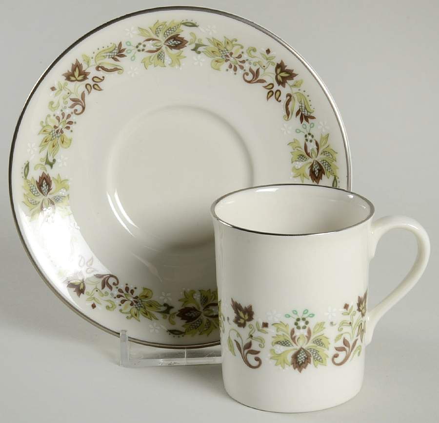 Vanity Fair Flat Demitasse Cup & Saucer Set by Royal Doulton-1