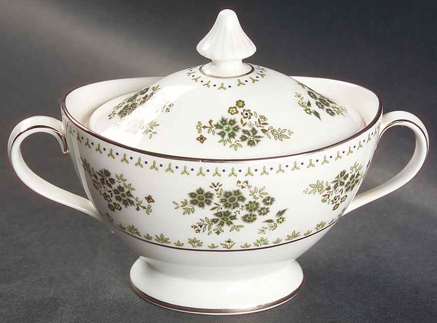Valley Green Sugar Bowl & Lid by Royal Doulton-1