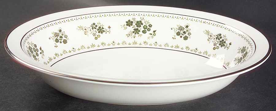 Valley Green 10" Oval Vegetable Bowl by Royal Doulton-1
