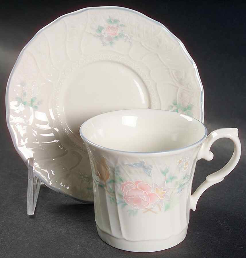 Valencia Flat Demitasse Cup & Saucer Set by Royal Doulton-1