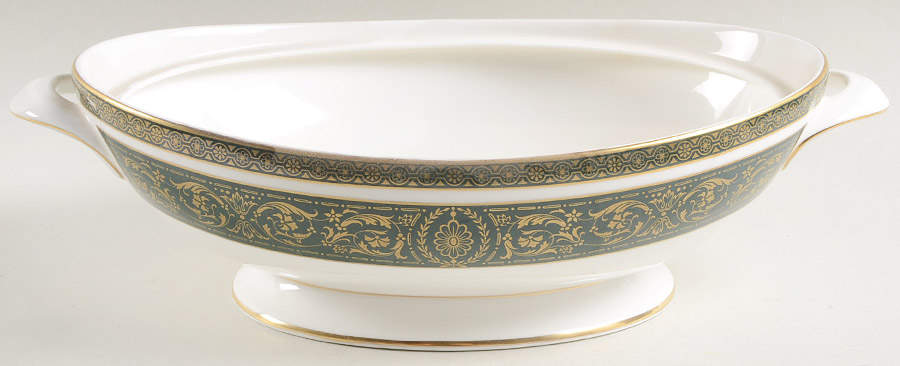 Vanborough Green Oval Vegetable No Lid by Royal Doulton-1