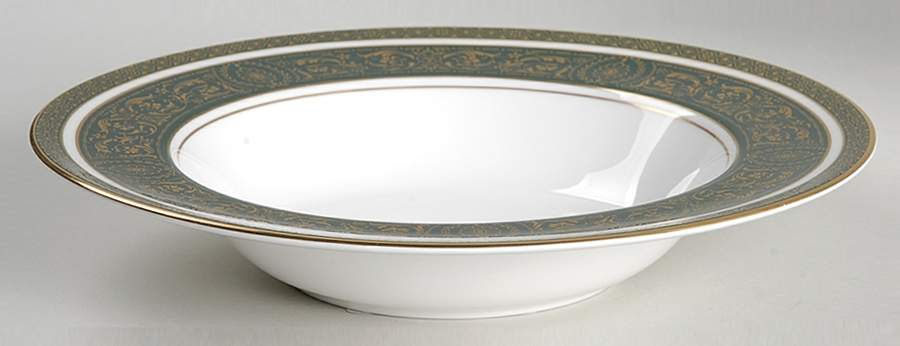 Vanborough Green Large Rim Soup Bowl by Royal Doulton-1