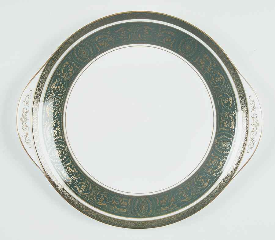 Vanborough Green Handled Cake Plate by Royal Doulton-1