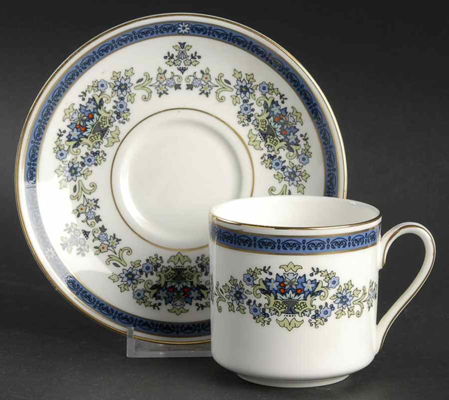Venetia Flat Demitasse Cup & Saucer Set by Royal Doulton-1
