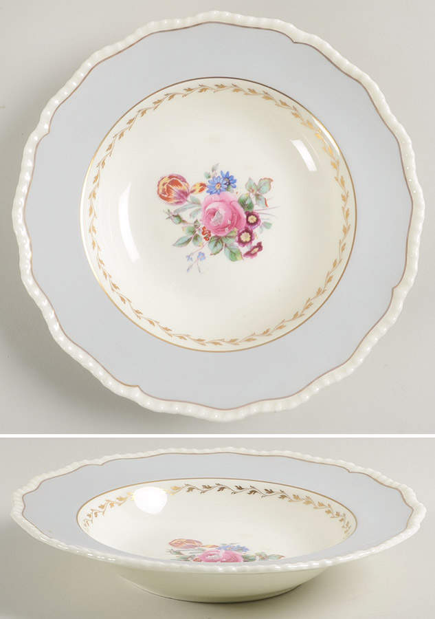 Ventura Gray Rim Soup Bowl by Royal Doulton-1