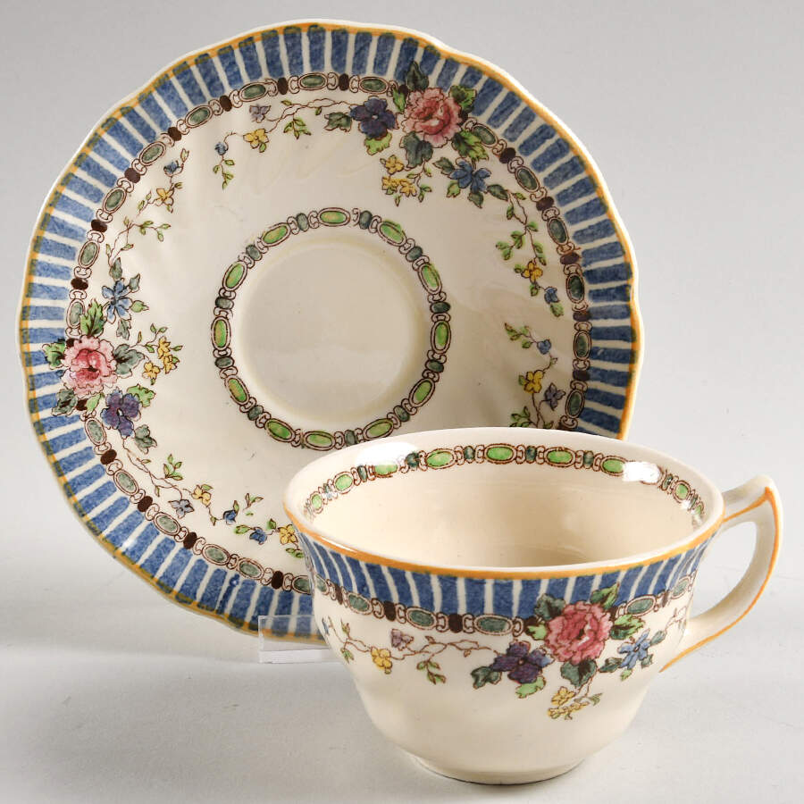 The Vernon Flat Cup & Saucer Set by Royal Doulton-1