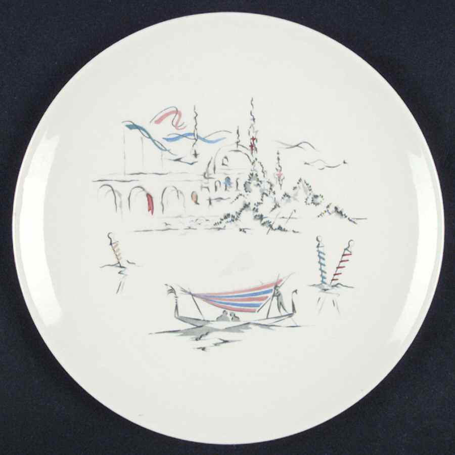 Venetian Scenes Salad Plate by Royal Doulton-1