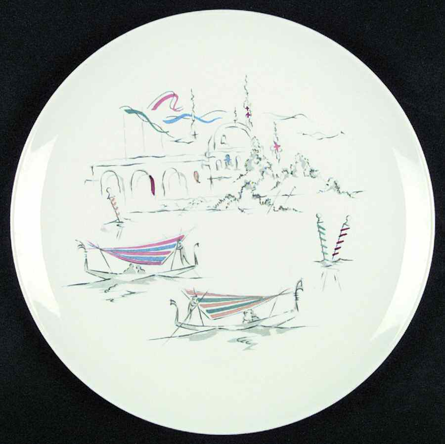 Venetian Scenes Dinner Plate by Royal Doulton-1