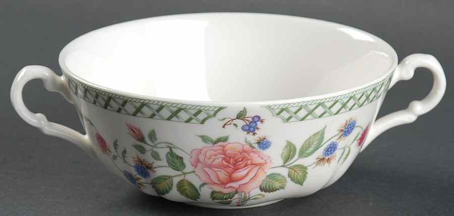 Victorian Garden Flat Cream Soup Bowl by Royal Doulton-1
