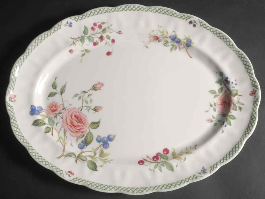 Victorian Garden 16" Oval Serving Platter by Royal Doulton-1