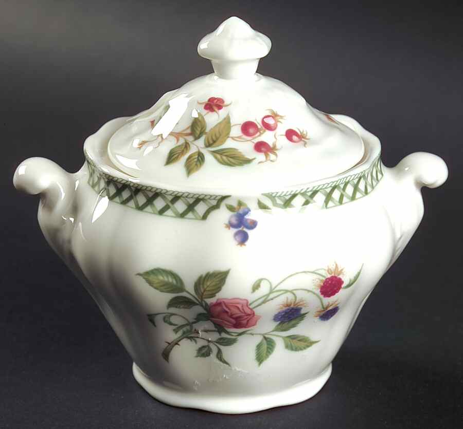 Victorian Garden Sugar Bowl & Lid by Royal Doulton-1