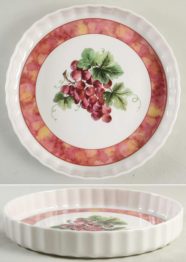 Vintage Grape 11'' Quiche by Royal Doulton-1
