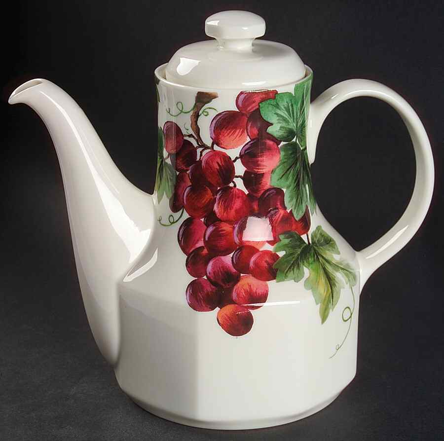 Vintage Grape Coffee Pot & Lid by Royal Doulton-1