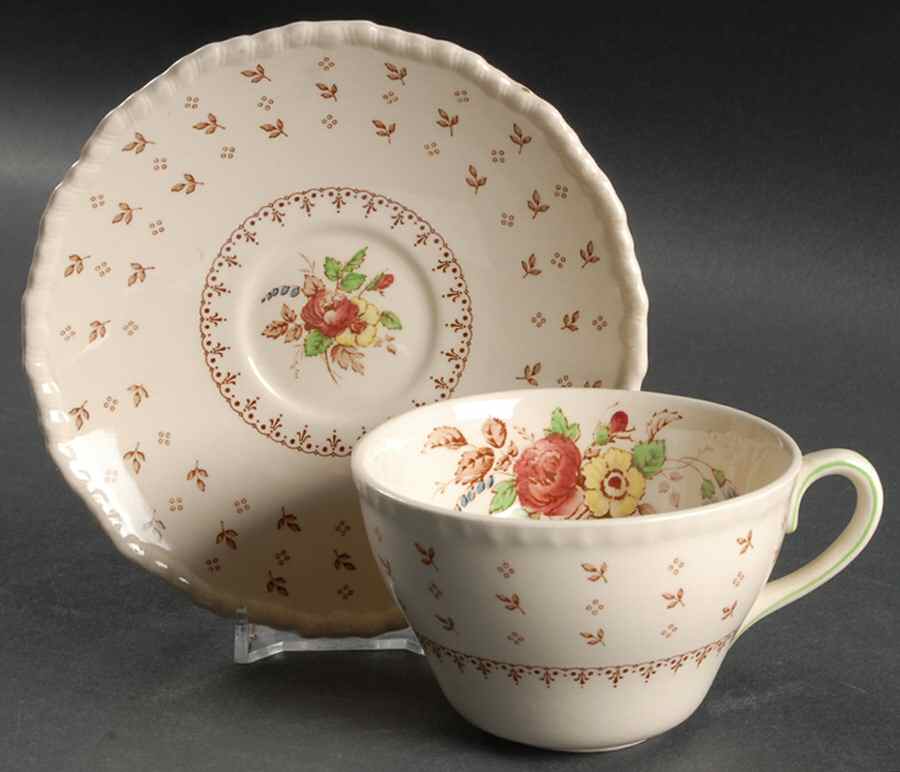Warwick Flat Cup & Saucer Set by Royal Doulton-1