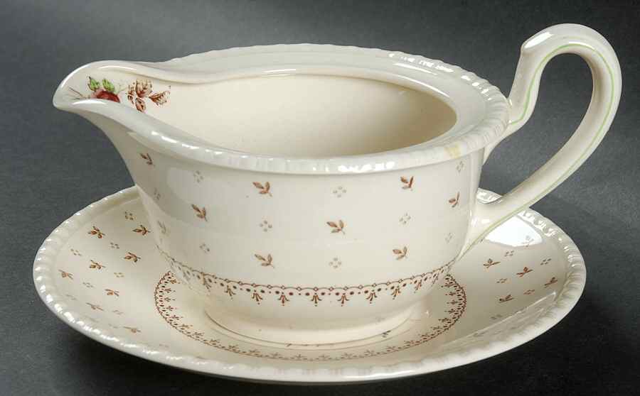 Warwick Gravy Boat with Attached Underplate by Royal Doulton-1
