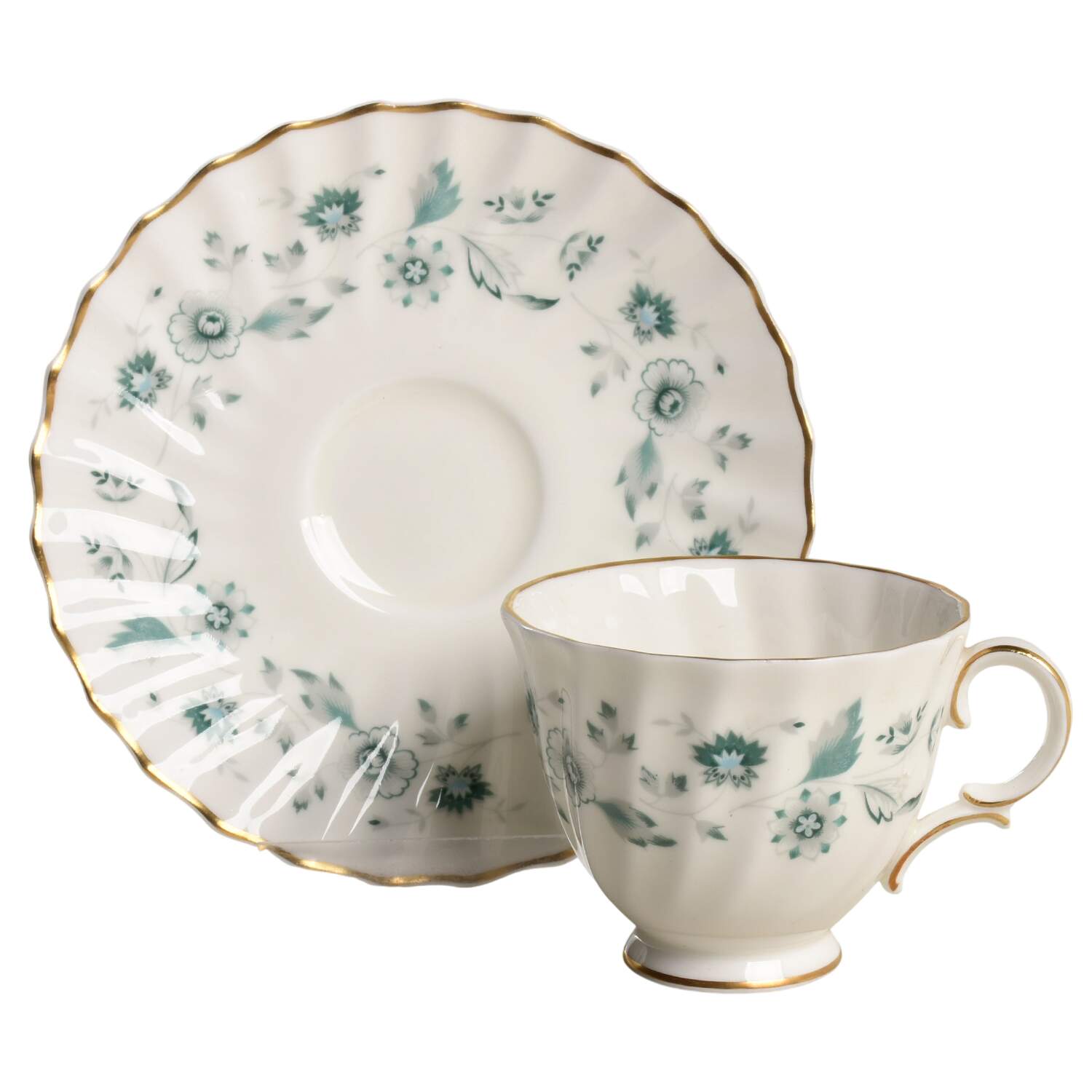 Waverley Footed Demitasse Cup & Saucer Set by Royal Doulton-1