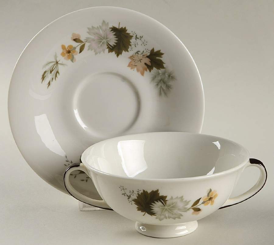 Westwood Footed Cream Soup Bowl & Saucer Set by Royal Doulton-1