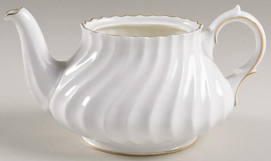 White Teapot No Lid by Royal Doulton-1