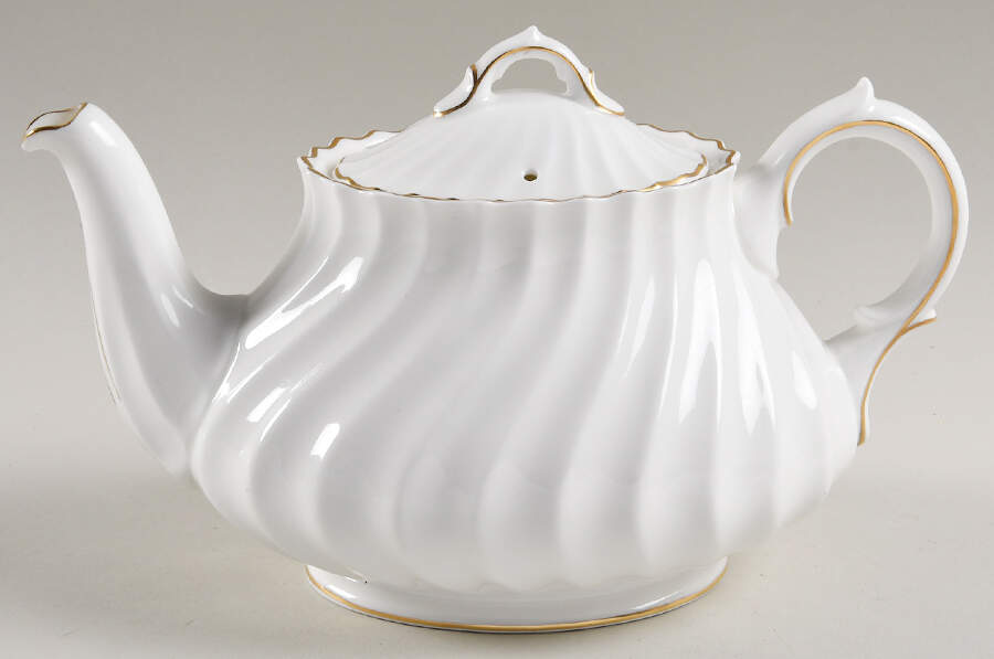 White Teapot & Lid by Royal Doulton-1