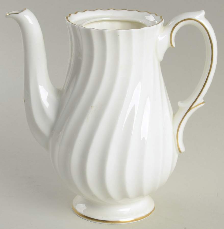 White Coffee Pot No Lid by Royal Doulton-1