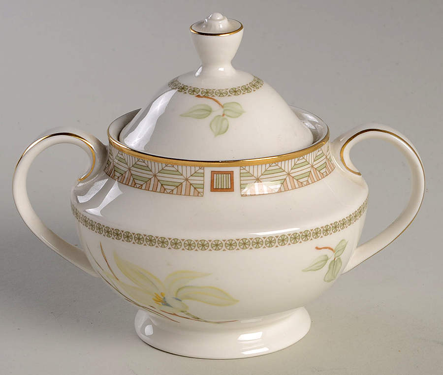 White Nile Sugar Bowl & Lid by Royal Doulton-1