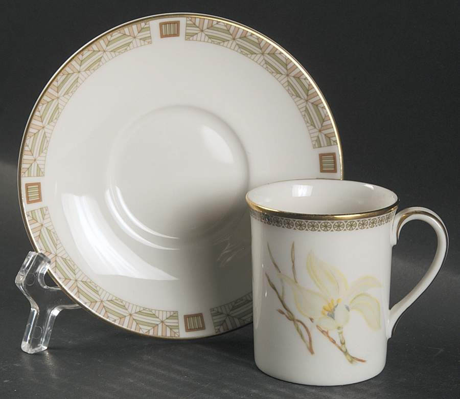 White Nile Flat Demitasse Cup & Saucer Set by Royal Doulton-1