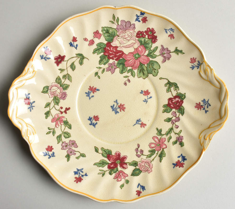 Wildflower Handled Cake Plate by Royal Doulton-1